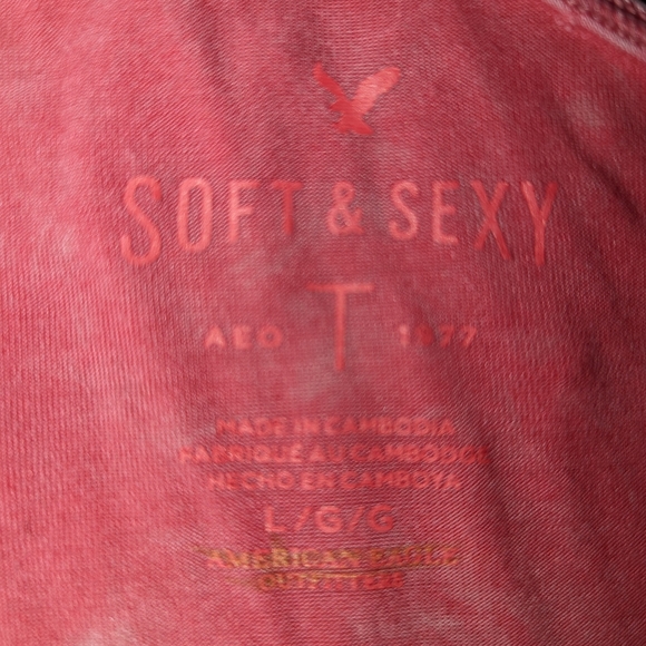 American Eagle off the should salmon color size large .. - Picture 2 of 2